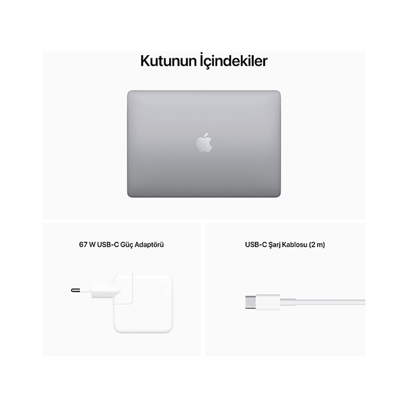 Macbook Pro M2 8 GB 512 GB SSD 13.3" Uzay Grisi MNEJ3TU/A